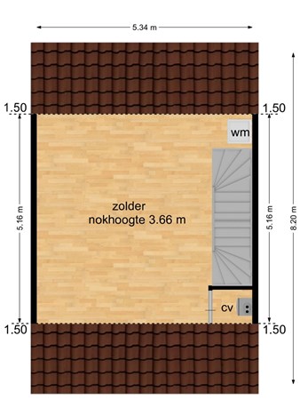 Floorplan - Haspengouw 27, 6162 KE Geleen